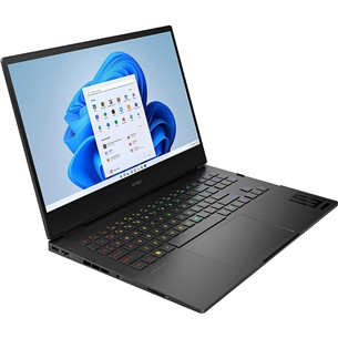 HP OMEN 16-xd0005no, 16,1'', FHD, 144 Hz, Ryzen 7, 16 GB, 512 GB, RTX 4050, SWE, melna - Portatīvais dators