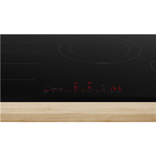 Bosch Series 6, platums 80.2 cm, bez rāmja, melna - Iebūvējama indukcijas plīts virsma