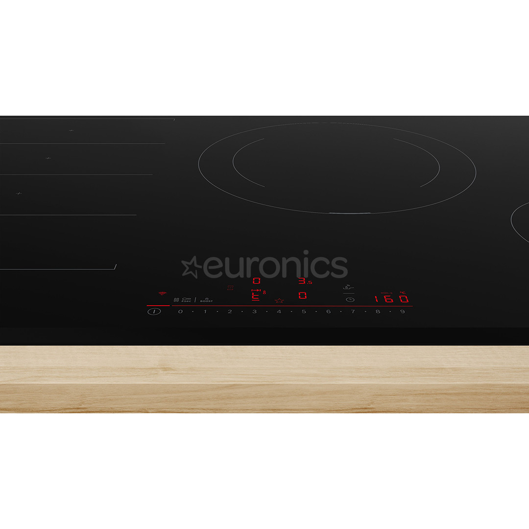 Bosch Series 6, platums 80.2 cm, bez rāmja, melna - Iebūvējama indukcijas plīts virsma