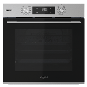 Whirlpool, 71 L, hydrolytic cleaning, stainless steel - Built-in oven OMSK58HU1SX