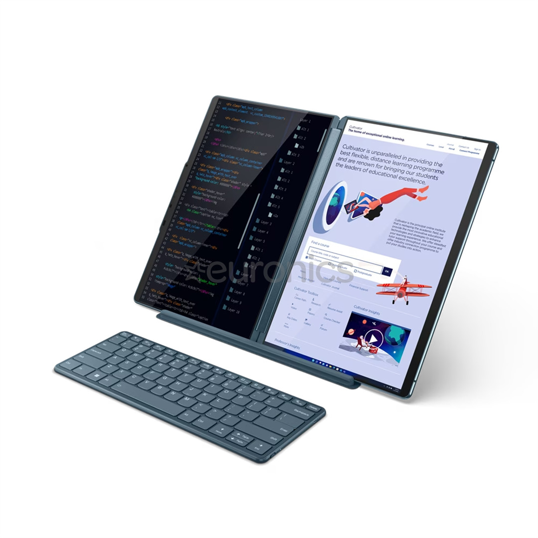 Lenovo Yoga Book 9 13IRU8, 13,3'', 2.8K, OLED, skārienjutīgs, i7, 16 GB, 1 TB, ENG, zila - Portatīvais dators