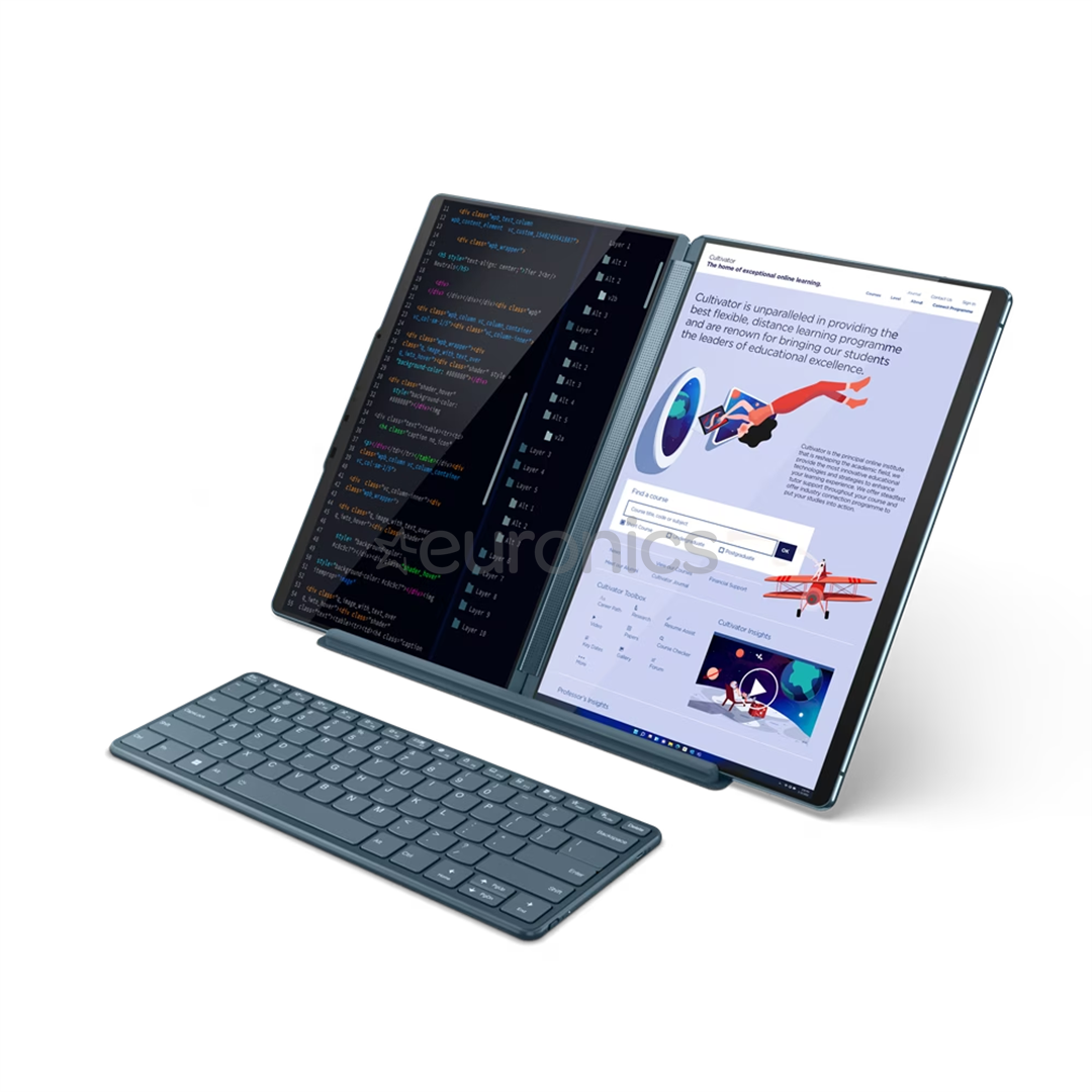 Lenovo Yoga Book 9 13IRU8, 13,3'', 2.8K, OLED, skārienjutīgs, i7, 16 GB, 1 TB, ENG, zila - Portatīvais dators