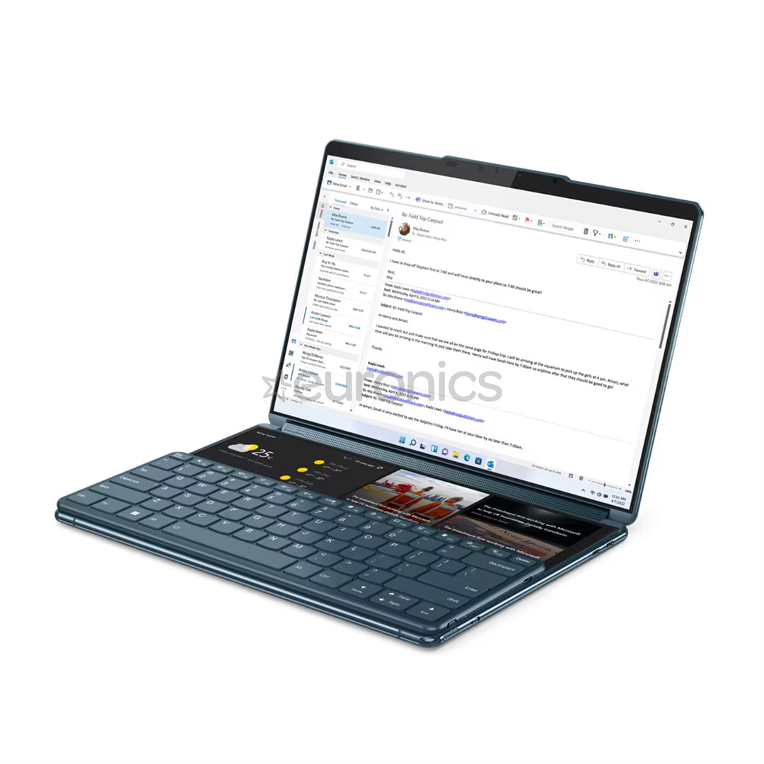 Lenovo Yoga Book 9 13IRU8, 13,3'', 2.8K, OLED, skārienjutīgs, i7, 16 GB, 1 TB, ENG, zila - Portatīvais dators