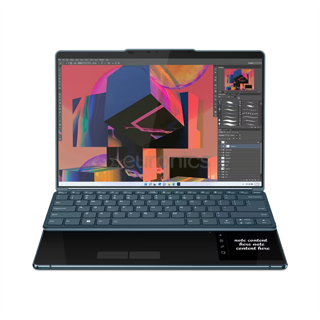 Lenovo Yoga Book 9 13IRU8, 13,3'', 2.8K, OLED, skārienjutīgs, i7, 16 GB, 1 TB, ENG, zila - Portatīvais dators