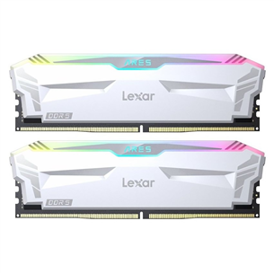 Lexar Ares, 32 GB (2x 16 GB), DDR5, 6400 MHz, RGB, balta - Operatīvā atmiņa LD5EU016G-R6400GDWA