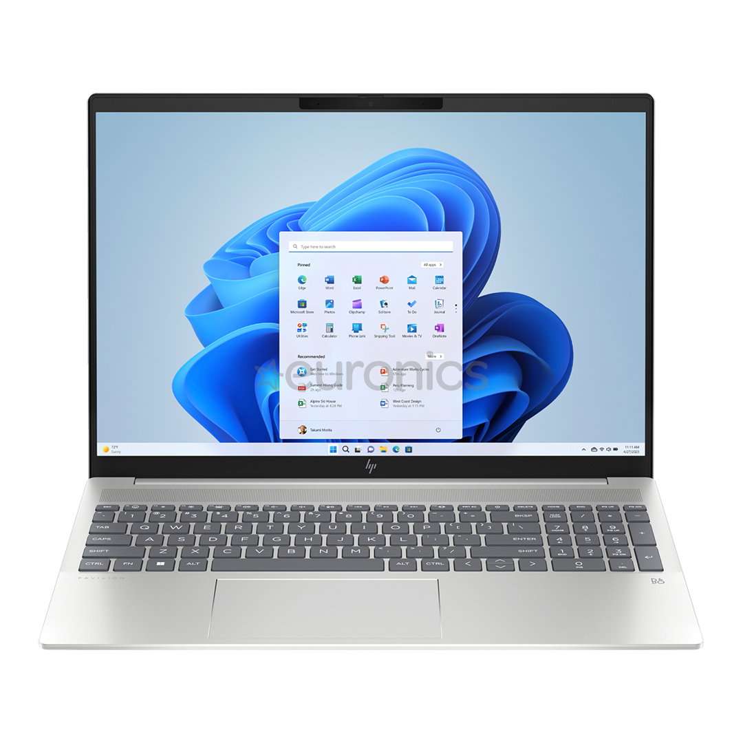HP Pavilion Plus 16-ab0011no, 16'', i7, 16 GB, 1 TB, RTX 3050, SWE, silver - Notebook