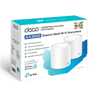 TP-Link Deco X50, WiFi 6, mesh, 2-pack, white - WiFi router