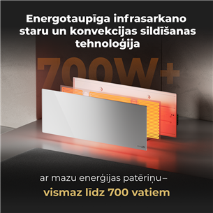 Aeno, 700+ W, balta - Viedais elektriskais sildītājs