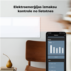 Aeno, 700+ W, balta - Viedais elektriskais sildītājs