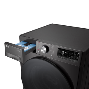 LG, 11 kg / 6 kg, depth 56,5 cm, 1400 rpm, black - Washer-dryer combo