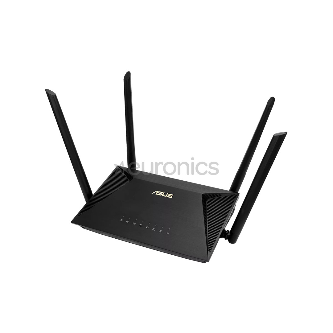 ASUS RT-AX1800U, WiFi 6, melna - Bezvadu rūteris