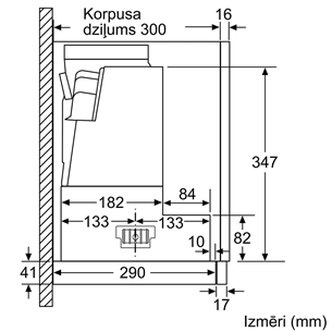 Bosch, 728 м³/ч, ширина 59,8 см, серебристый - Интегрируемая вытяжка