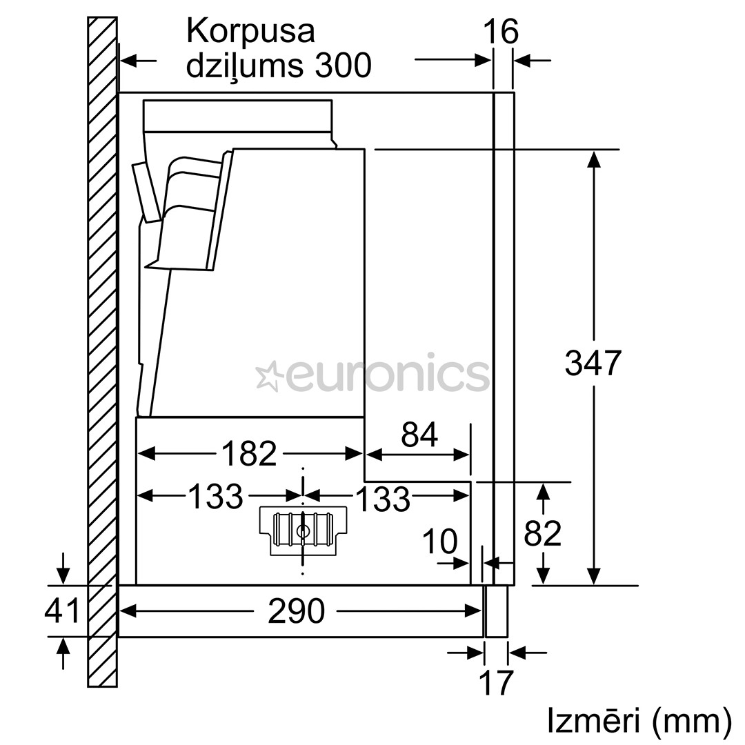 Bosch, 728 м³/ч, ширина 59,8 см, серебристый - Интегрируемая вытяжка