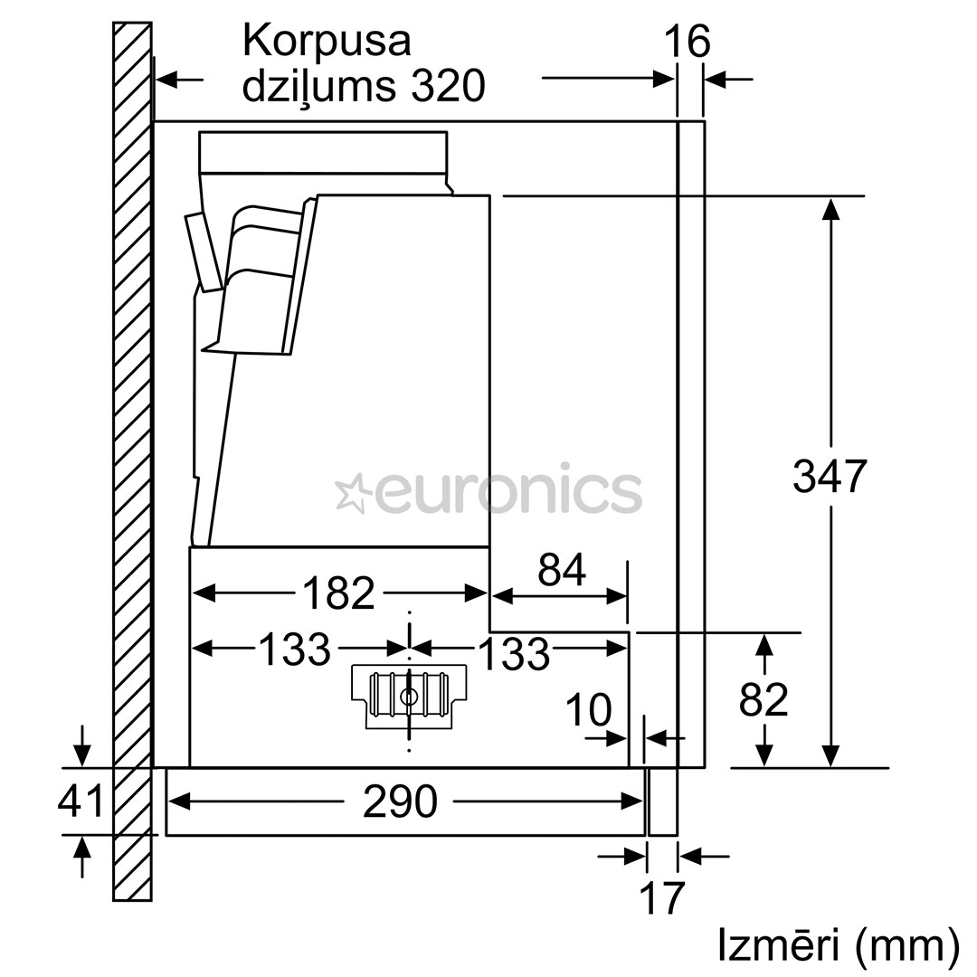 Bosch, 728 м³/ч, ширина 59,8 см, серебристый - Интегрируемая вытяжка