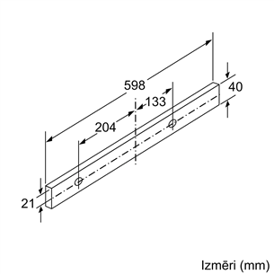 Bosch Serie 4, 728 m³/h, platums 59.8 cm, sudraba - Iebūvējams tvaika nosūcējs