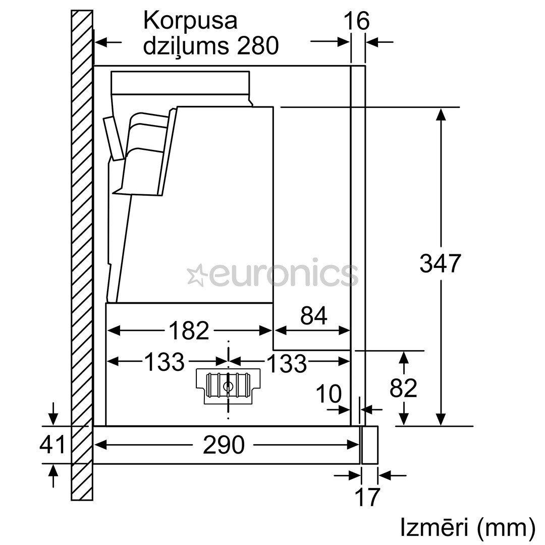 Bosch, 728 м³/ч, ширина 59,8 см, серебристый - Интегрируемая вытяжка