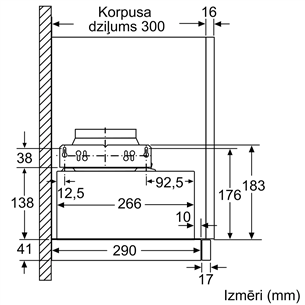 Bosch Serie 4, 405 m³/h, platums 59.8 cm, sudraba - Iebūvējams tvaika nosūcējs