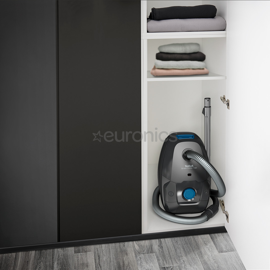 Tefal Green Force Max, 900 W, melna - Putekļu sūcējs