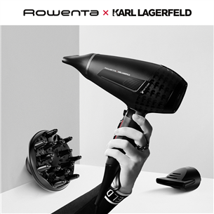 Rowenta x KARL LAGERFELD K/Pro Stylist, 2200 W, melna - Matu fēns