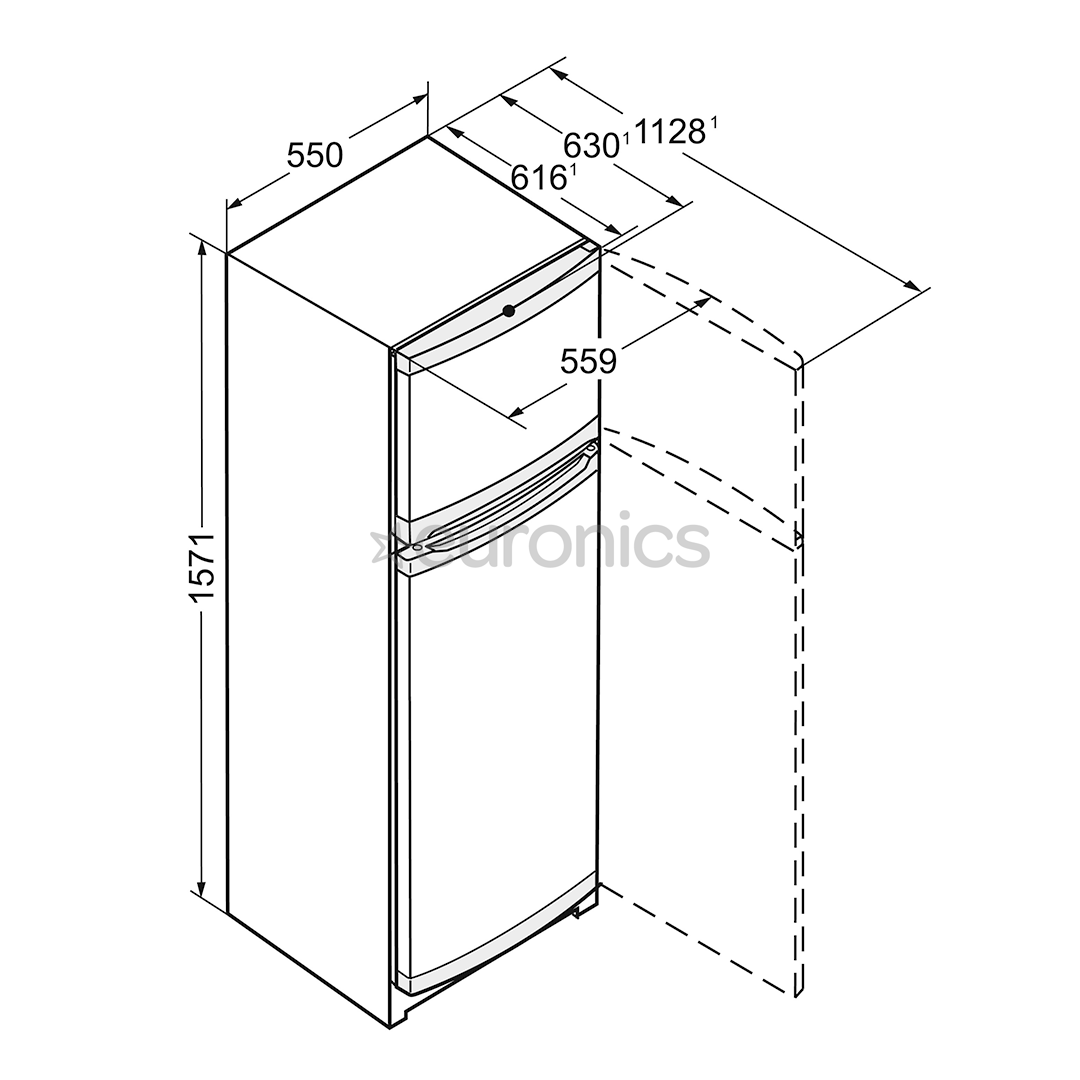 Liebherr, 270 L, height 158 cm, white - Refrigerator