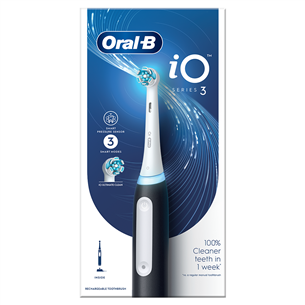 Braun Oral-B iO3, matēta melna - Elektriskā zobu birste