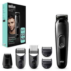 Braun Series 3, 6-in-1, black - Multi grooming kit