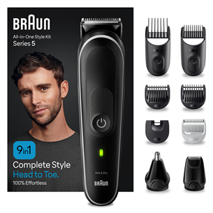 Braun Series 5, 9 vienā, melna - Trimmeru komplekts