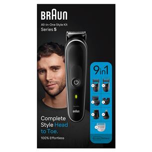 Braun Series 5, 9 vienā, melna - Trimmeru komplekts