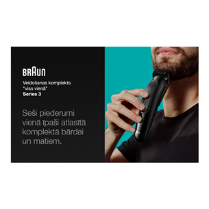 Braun Series 3, 6-in-1, black - Multi grooming kit
