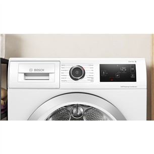 Bosch, Series 6, 9 kg, dziļums 61.3 cm, balta - Veļas žāvētājs