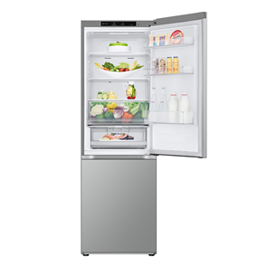 LG, NoFrost, 344 L, 186 cm, silver - Refrigerator