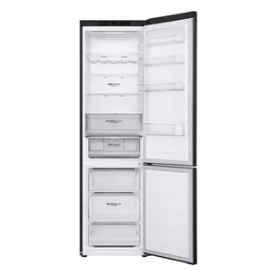 LG, NoFrost, 387 L, 203 cm, black - Refrigerator