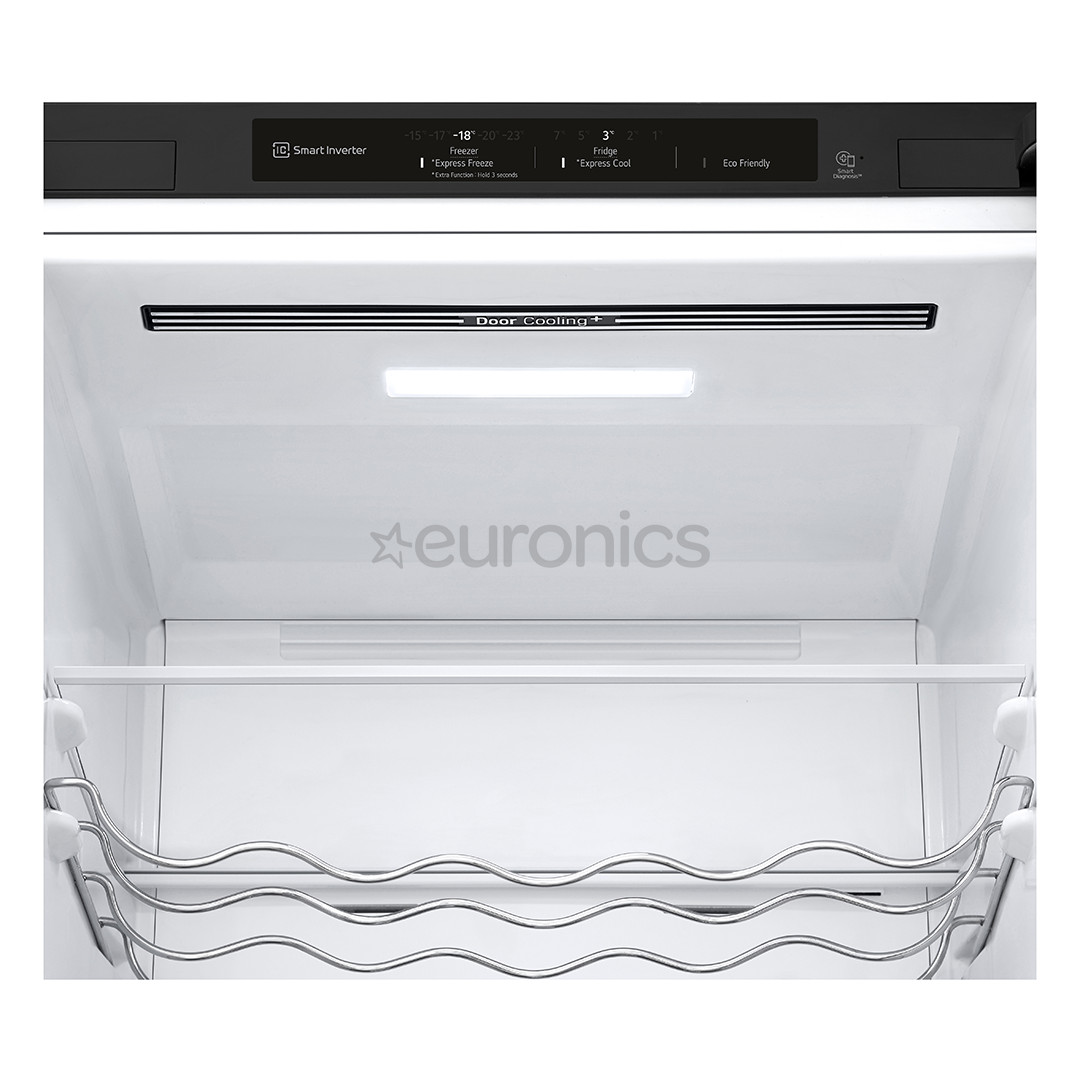 LG, NoFrost, 387 L, augstums 203 cm, melna - Ledusskapis