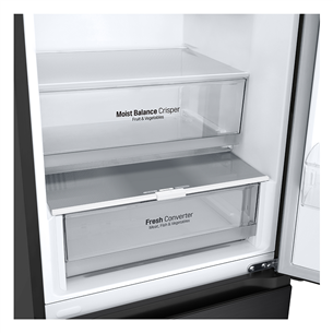 LG, NoFrost, 387 L, 203 cm, black - Refrigerator
