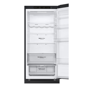 LG, NoFrost, 387 L, 203 cm, black - Refrigerator