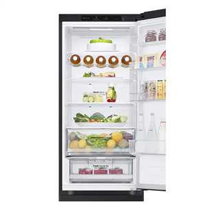 LG, NoFrost, 387 L, 203 cm, black - Refrigerator