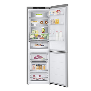 LG, NoFrost, 344 L, 186 cm, silver - Refrigerator