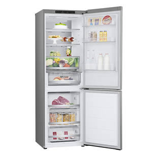 LG, NoFrost, 344 L, 186 cm, silver - Refrigerator