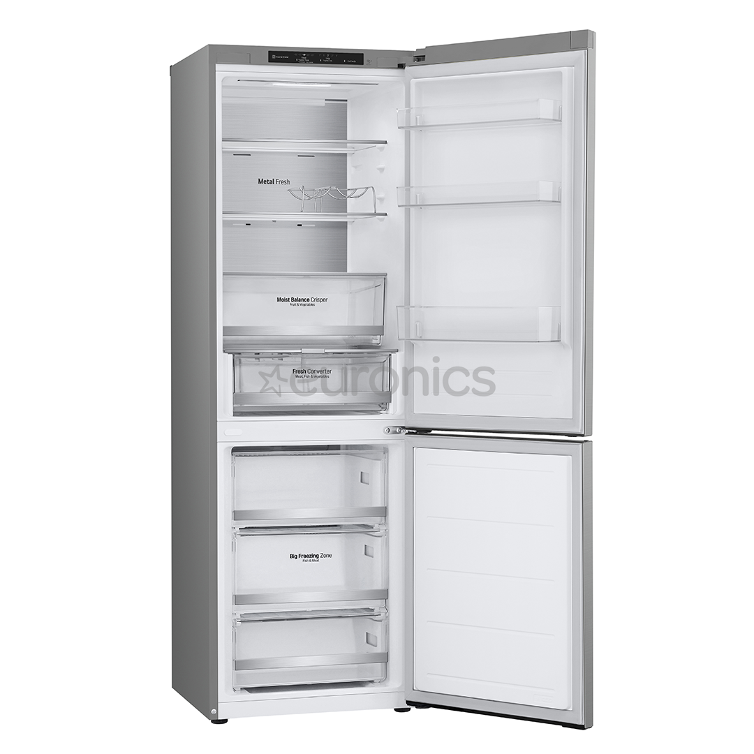 LG, NoFrost, 344 L, 186 cm, silver - Refrigerator