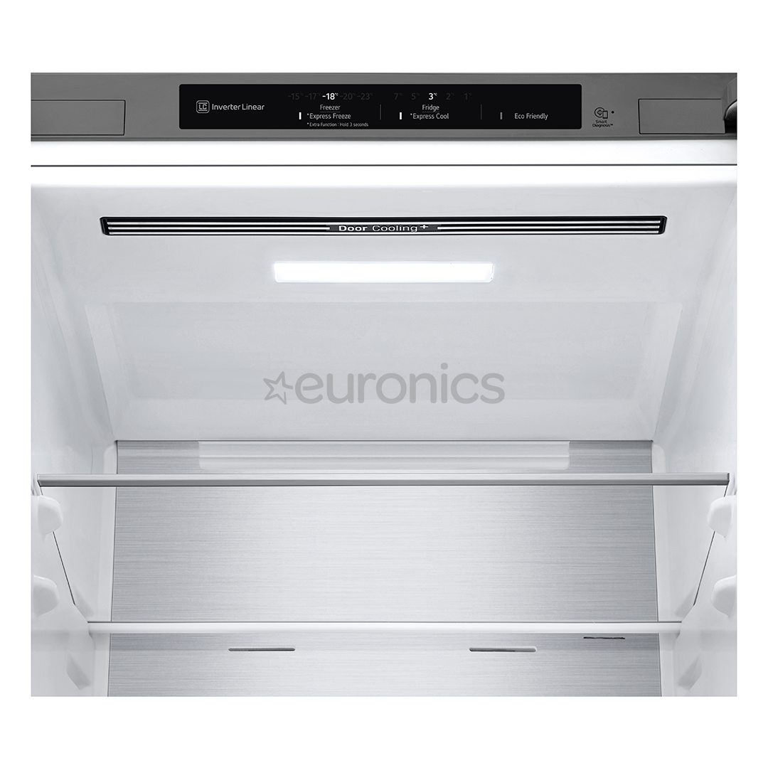 LG, NoFrost, 344 L, 186 cm, silver - Refrigerator
