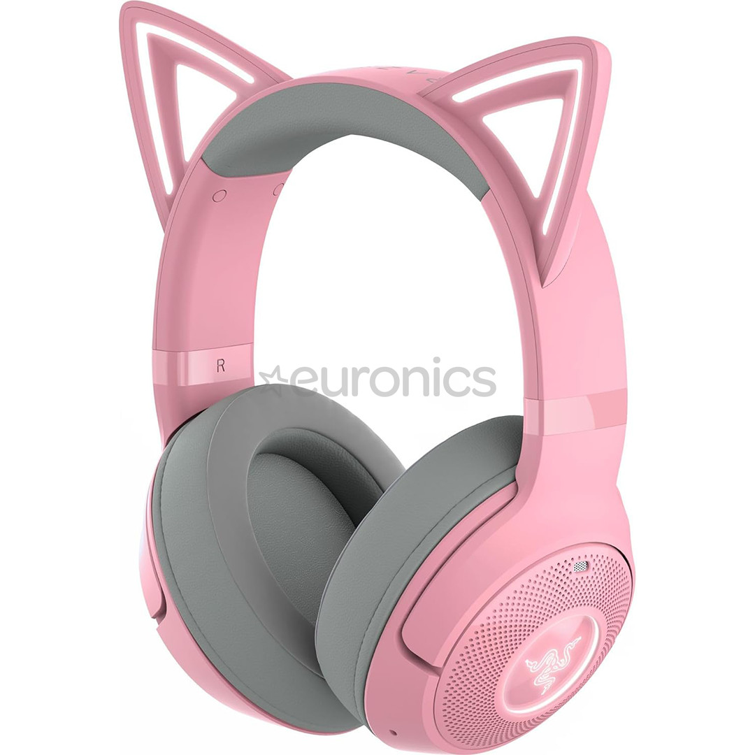 Razer Kraken Kitty V2 BT, rozā - Bezvadu austiņas ar mikrofonu