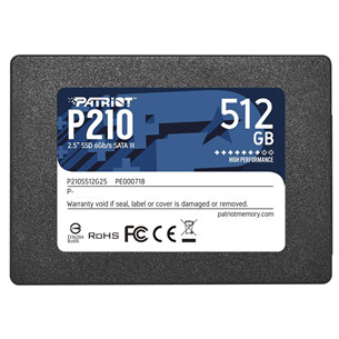 Patriot P210, 512 GB, 2,5", SATA III - SSD cietais disks