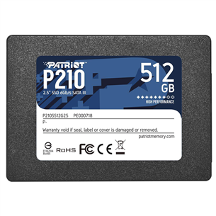 Patriot P210, 512 GB, 2,5", SATA III - SSD cietais disks P210S512G25