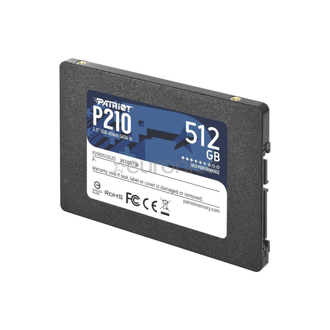 Patriot P210, 512 GB, 2,5", SATA III - SSD cietais disks