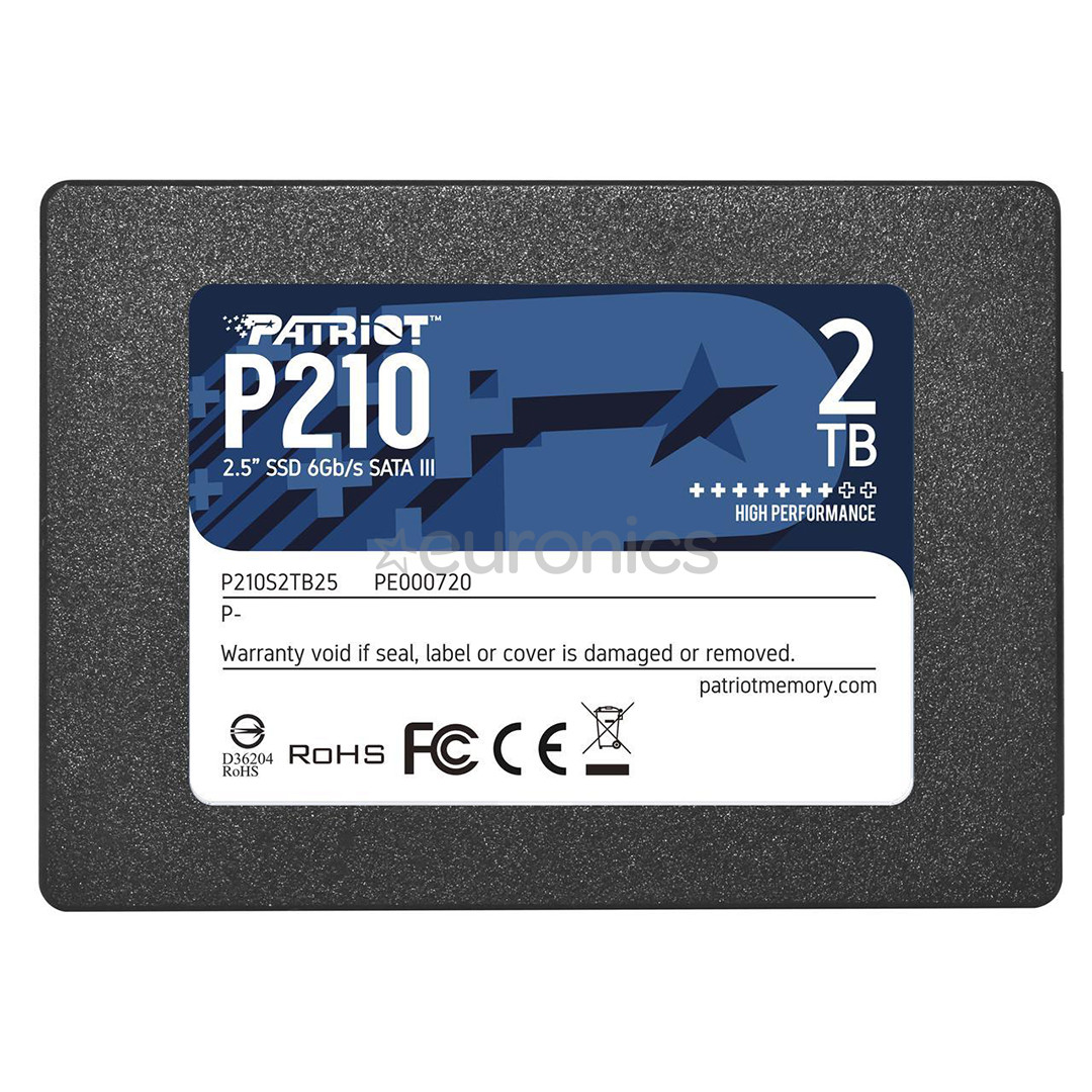Patriot P210, 2 TB, 2,5", SATA III - SSD cietais disks