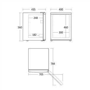 Scancool, 34 L, augstums 56 cm, melna - Minibārs