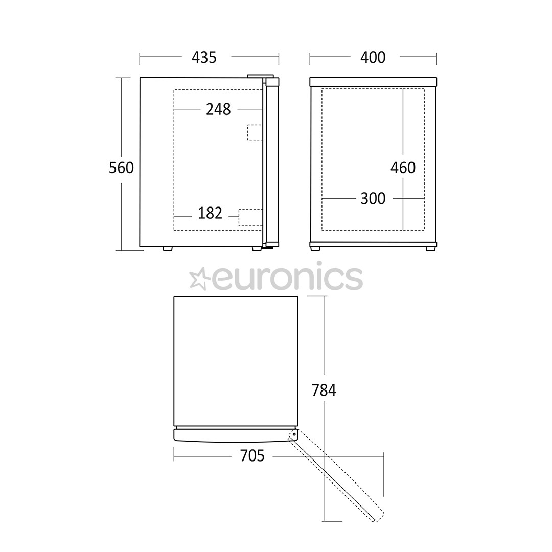 Scancool, 34 L, augstums 56 cm, melna - Minibārs