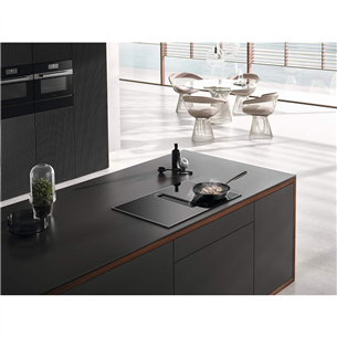 Miele, black - Built-in Induction hob with hood