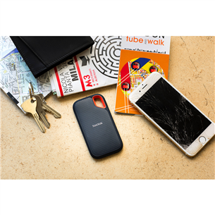 SanDisk Extreme Portable V2, 4 TB, pelēka/oranža - Ārējais SSD cietais disks
