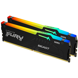 Kingston Fury Beast, 64 GB, DDR5-6000, Kit2, RGB - RAM memory KF560C36BBEAK2-64